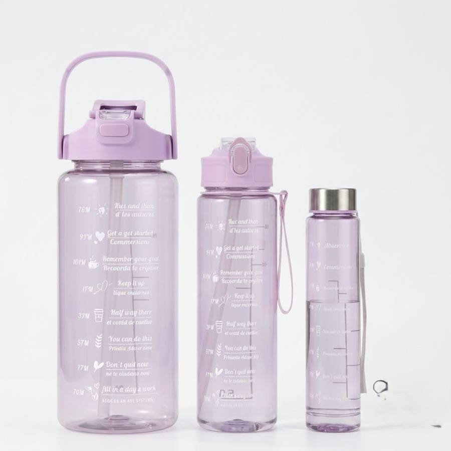3PC WATER BOTTLE 2L, 1L 800 ML CAPACITY 3 WATER BOTTLE IN 1